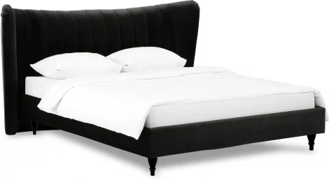 Кровать Queen II Agata L ОГОГО (арт.574720), (Ткань/Черный)
