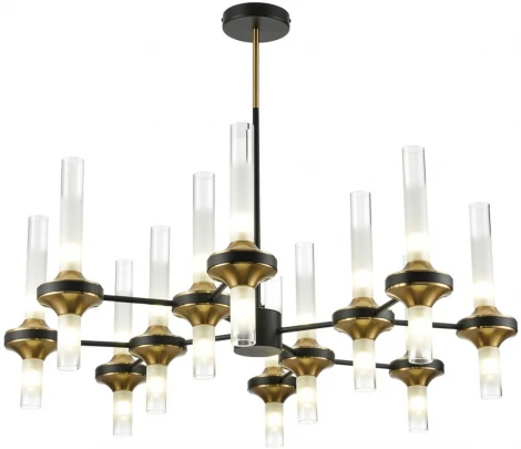 Потолочная люстра на штанге Lumion Tamaresa 8112/24 черный/бронза/прозрачный, металл/стекло G9 24*30W 220V