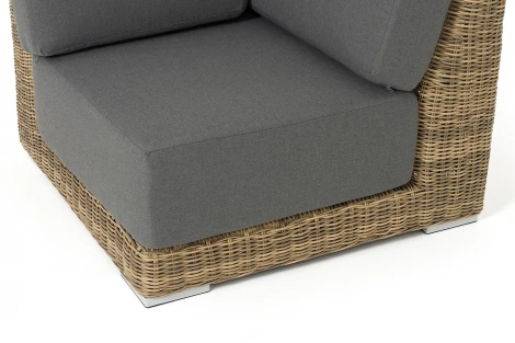 "Капри" модуль диванный угловой с подушками, цвет соломенный 4SIS арт.УТ-00009393