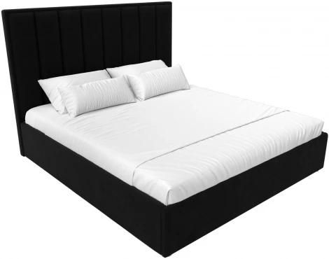 Кровать интерьерная Афродита 180 (Черный/Микровельвет) Лига Диванов арт.120592