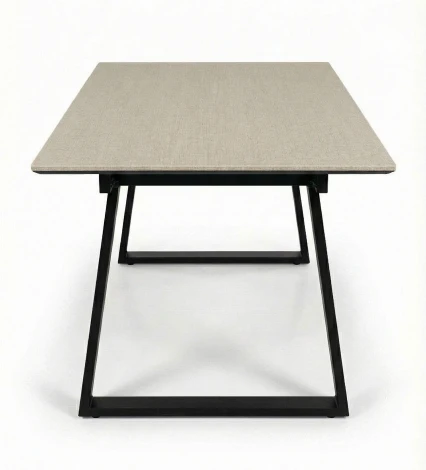 Стол DikLine DZ160 Текстиль бежевый/черные (2 уп.) 00-00084589