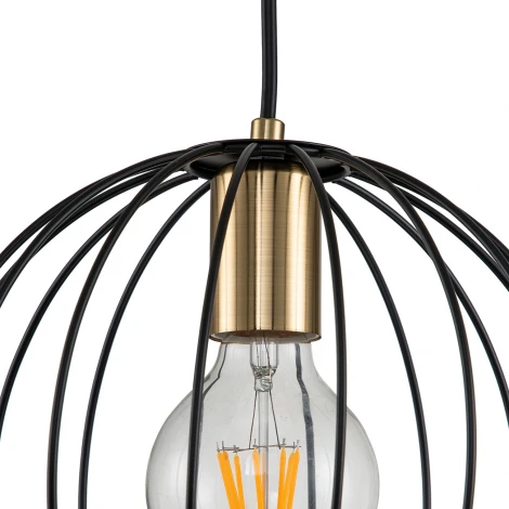 Бра Quebec 10176/1A E27*60W Black/Brass (220V, шар)