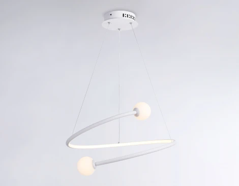 Подвесной светодиодный светильник Ambrella Comfort FL66291 (регулировка яркости, 220V, пульт управления, на тросе, шарики)