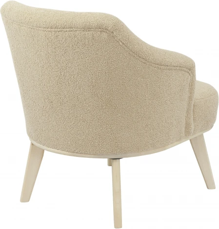 Кресло Комфорт 5 ткань барни крем, каркас лак Mebelik арт.009288