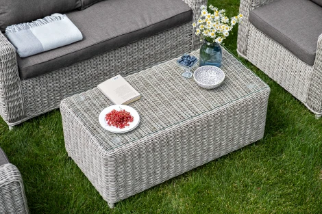 Столик журнальный из искусственного ротанга, цвет бежевый 4SIS Кон Панна YH-S4517W-1 beige