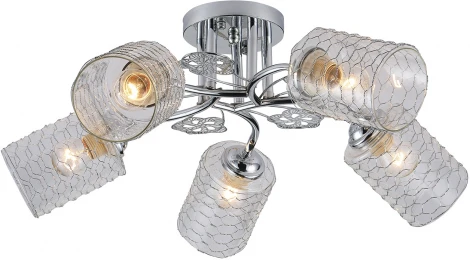 Потолочная люстра на штанге Escada Weigela 1113/5PL E27*40W Chrome (220V)