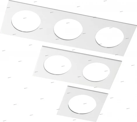 Рамка для двух встраиваемых светильников Novotech Metis, прямоугольник, белый