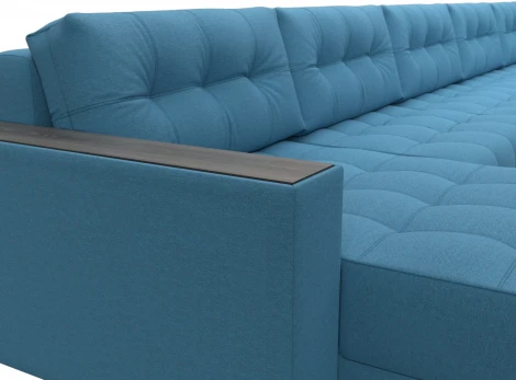 Диван П-образный с декором Лига-049 НПБ Мегалонг Лига Диванов (Рогожка) арт.128521