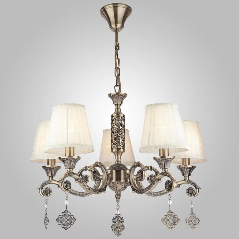 Подвесная люстра Eurosvet Marcella 60042/5 античная бронза