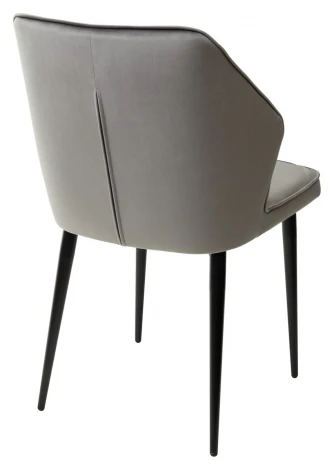 Стул SEATTLE-V СВЕТЛО-СЕРЫЙ #26, велюр / черный каркас