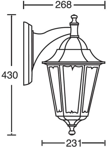 Уличный настенный фонарь Oasis Light PETERSBURG M 79802M/04 W (220V, фонарь, IP44)