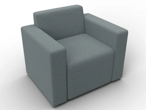 Кресло Лига-093 (ДСП,Брус,Фанера/Пластик/Рогожка/Серый) Лига Диванов 132462