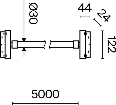 Трековый подвесной светильник с гибким неоном гибкий 48V Tau Exility 4000K 100Вт 360° LED (магнитный) Maytoni Technical TR101-2-100W4K-B