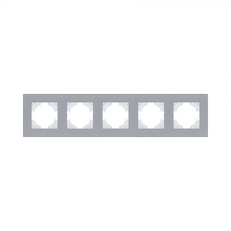Рамка 5-постовая стекло серый Kollinger Reflex MG RM5GY