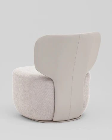 Кресло Спейс спинка экокожа, сиденье шенилл светло-серый Stool Group УТ000042297