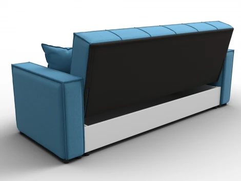 Диван-книжка Лига-067 (ДВП,Дерево/Пластик/Рогожка/Голубой) Лига Диванов 129828