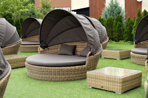 Журнальный столик плетеный, цвет соломенный 4SIS Лунго YH-S4019G