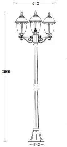 Наземный фонарь Oasis Light St.LOUIS L 89108LB Bl мат/тр