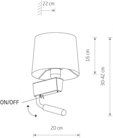 Бра для чтения с выключателем Nowodvorski Chillin 8216 (220V)