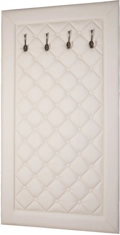 Вешалка в прихожую Оливия Н2 экокожа молочный от фабрики Mebelik