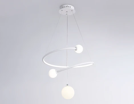 Подвесной светильник Ambrella Comfort FL66299 (регулировка яркости, LED, 220V, пульт управления, на тросе, шарики)