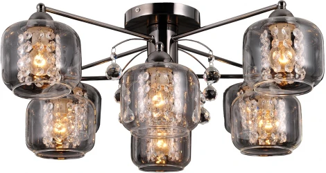 Потолочная люстра Natali Kovaltseva Laina 75091/8C DARK CHROME
