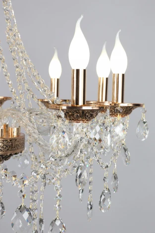 Подвесная люстра Omnilux Gadoni OML-74803-10 (220V, подвески, на цепи, подсвечник, свеча)