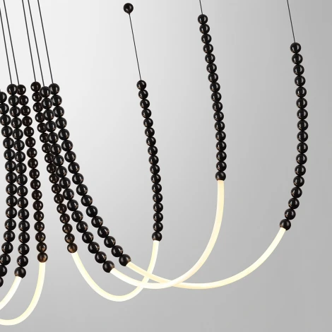 Подвесной светильник Odeon Light Monella 7149/70L черный/акрил/металл IP20 LED 70W 4300Лм 3500K 300° 220V