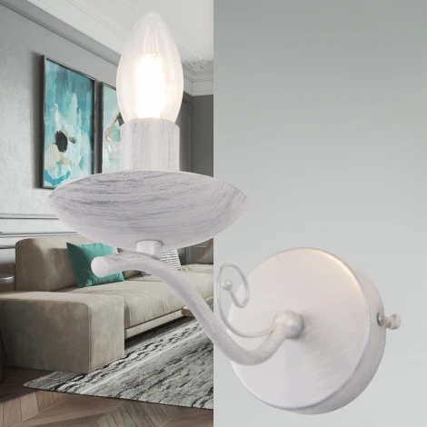 Бра Arte Milano Amalfi-9934 339934/1W WT+SL (220V, подсвечник, свеча)