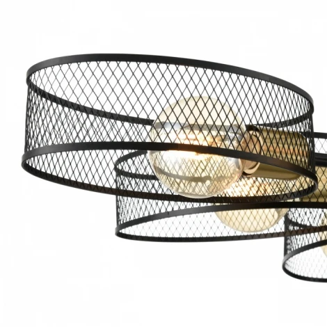 Потолочная люстра на штанге Lumion Vivana 8153/6C черный/медный, металл Е27 6*60W 220V