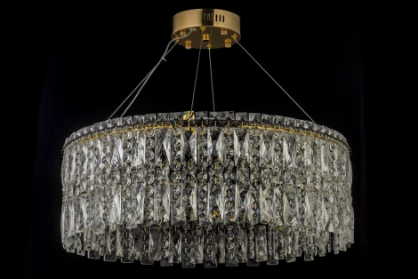 Подвесная люстра хрустальная Arti Lampadari Ovindoli Gold Ovindoli L 1.5.60.102 G (LED, 220V, на тросе)