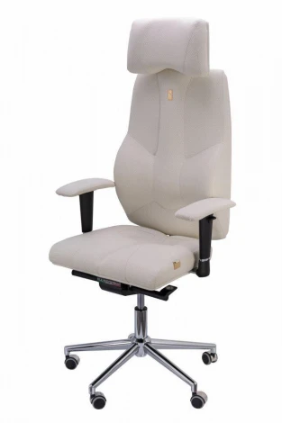 Эргономичное кресло Business Kulik System Бежевая кожа