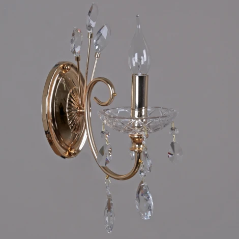 Бра ILLUMICO IL2367-1WOR-39 GD (220V, хрусталь, подвески, подсвечник, свеча)