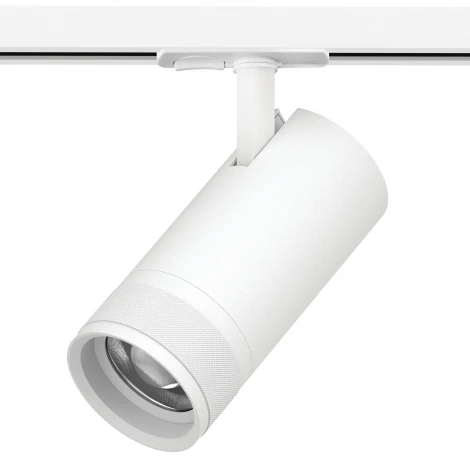 Трековый светильник однофазный/трехфазный светодиодный 30W 220V 2100LM 20-55G с тонким адаптером Lightstar Canno Pro C4306SS