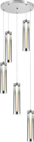 Подвесной светильник (11061/5P Chrome) Indigo Rilucente V000147L (LED, 220V, на проводе, круглые)