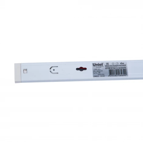 Светильник линейный накладной. Цоколь G13 под светодиодную лампу T8 Uniel ULT ULT-B01B T8x1/L120 WHITE