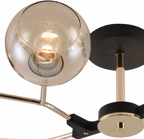 Потолочная люстра на штанге Reluce 01483-0.3-08 BK+FGD (220V)