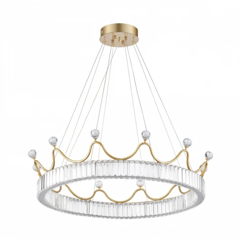 Подвесной светильник Arte Milano Venezia 310322/D800 GD (регулировка яркости, LED, 220V, хрусталь, пульт управления, на тросе, круглые)