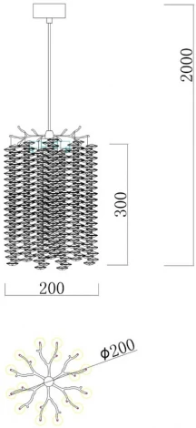 Подвесной светильник Kink Light Шанти 07871-20D,33 золото G9 3*7W (220V, на проводе)