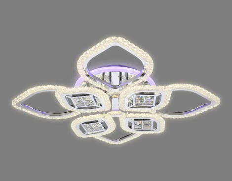 Потолочная люстра Ambrella Acrylica Ice FA283 (регулировка яркости, LED, 220V, пульт управления, управление смартфоном, умный дом - PC.Lamper, цветы)