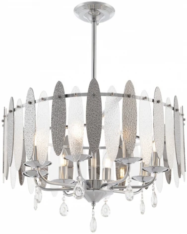 Подвесная люстра хрустальная на штанге Arte Milano Sorrento-4309 374309/8/350/570 CR (220V)