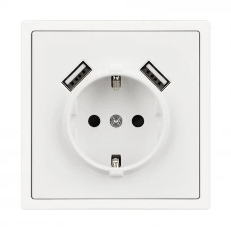 Розетка ARL NOBE зк со шторками с USB тип А+А софт-тач белый кварц SCT-MUAA-SFPL-WH (250V, 16A) (Arlight,) 054288(1)