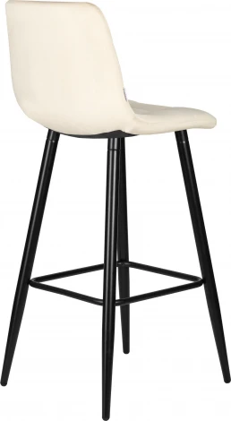 Стул барный DOBRIN NICOLE (черные матовые ножки, кремовый велюр (108-113))