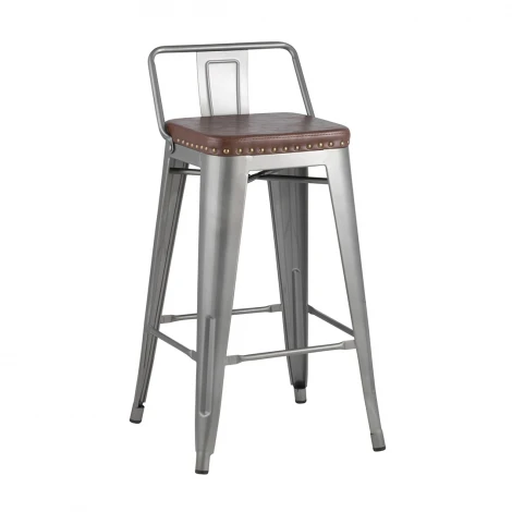 Полубарный стул Tolix Soft Серебристый