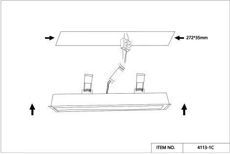 Светильник линейный встраиваемый светодиодный Favourite Aplot 4113-1C (220V)