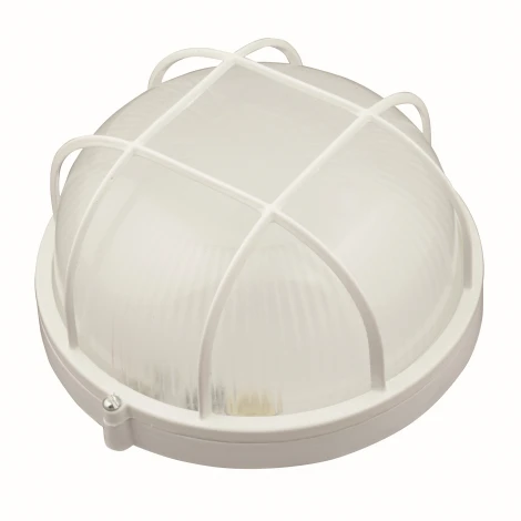 Настенно-потолочный светильник Uniel UWL-R02 100W/E27 IP54 WHITE Kруг/Решетка (220V, круглые)