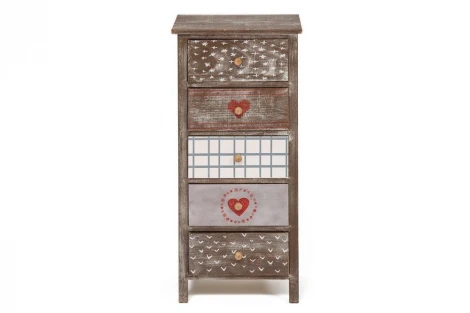 Тумба с 5 ящиками Secret De Maison CHRISTMAS 5 ( mod. HX16-011NS ) brown (коричневый) (дерево павловния, мдф)