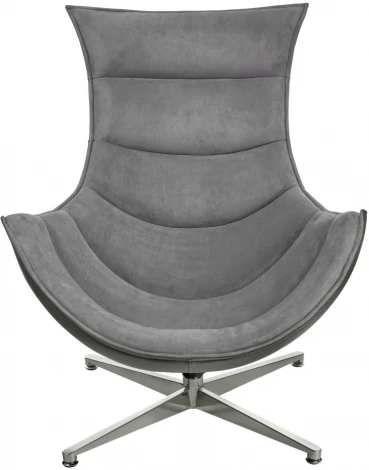 Кресло Bradexhome LOBSTER CHAIR серый искусственная замша, серый