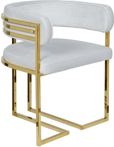 Стул велюр светло-серый/золото 60*55*73см Garda Decor арт.GY-8504STUL-SVSER