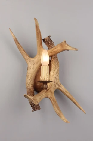 Бра Omnilux Loureiro OML-52001-01 (220V, подсвечник, свеча, рога)